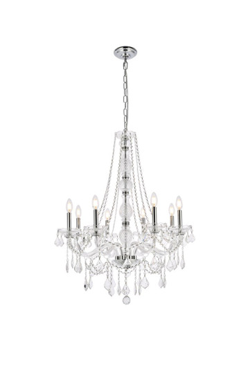 Verona 8 Light Chrome Chandelier Clear Royal Cut Crystal (758|V7858D28C/RC)