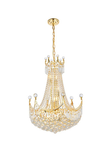 Corona 15 Light Gold Chandelier Clear Royal Cut Crystal (758|V8949D24G/RC)