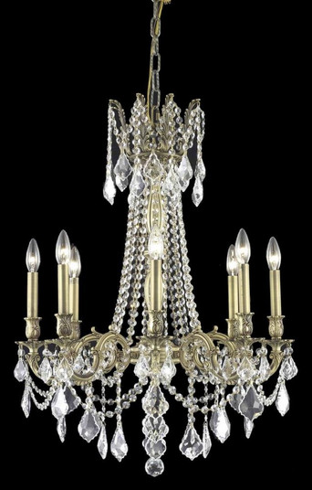 Rosalia 8 light French Gold Chandelier Clear Royal Cut Crystal (758|9208D24FG/RC)