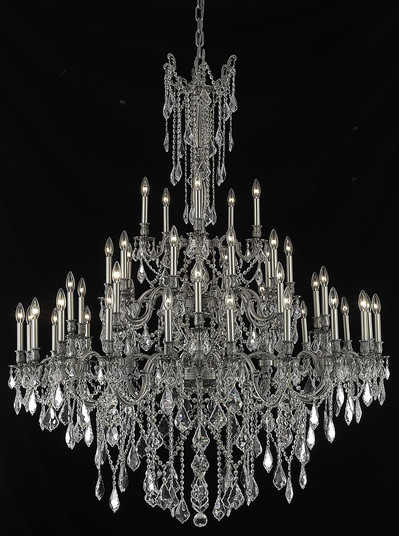 Rosalia 45 Light Pewter Chandelier Clear Royal Cut Crystal (758|9245G54PW/RC)