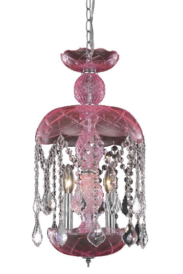 Rococo 3 Light Pink Pendant Rosaline (Pink) Royal Cut Crystal (758|V7803D11PK/RC)
