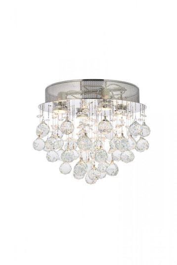 Galaxy 4 light Chrome Flush Mount Clear Royal Cut Crystal (758|V2006F14C/RC)