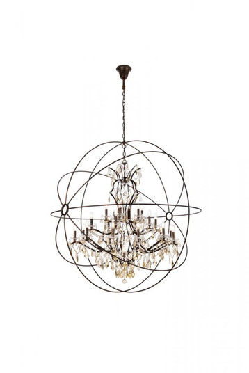 Geneva 25 light Dark Bronze Chandelier Clear Royal Cut crystal (758|1130G60DB/RC)