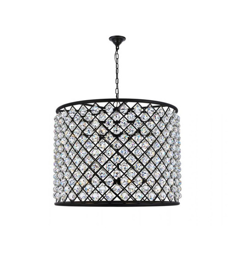 Madison 12 light Matte Black Chandelier Clear Royal Cut Crystal (758|1206D35MB/RC)