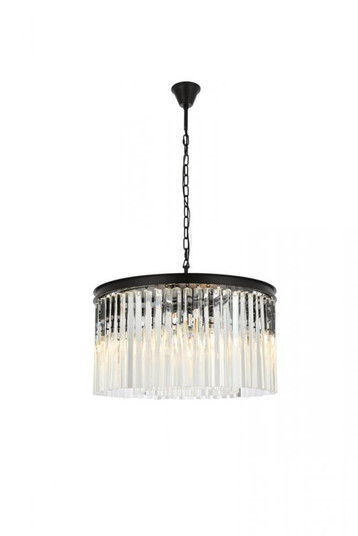 Sydney 8 light Matte Black Chandelier Clear Royal Cut Crystal (758|1208D26MB/RC)