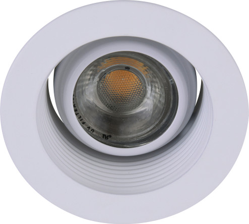 3'' Matte White 35 degree adjustable spot with White baffle 50W MR16 (758|R3-493MW)