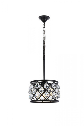 Madison 3 light Matte Black Pendant Clear Royal Cut Crystal (758|1214D12MB/RC)