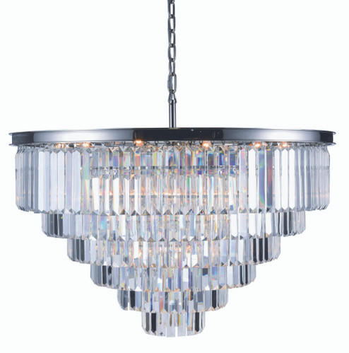 Sydney 33 Light Polished Nickel Chandelier Clear Royal Cut Crystal (758|1231D44PN/RC)