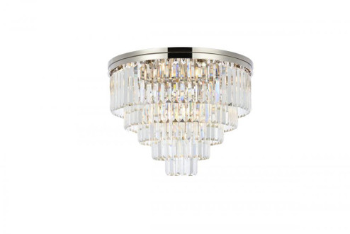 Sydney 17 light polished nickel Flush Mount Clear Royal Cut Crystal (758|1231F32PN/RC)