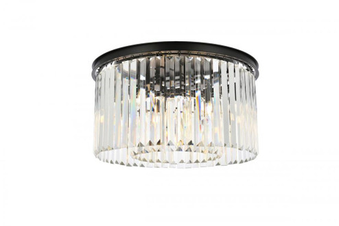 Sydney 8 light Matte Black Flush Mount Clear Royal Cut Crystal (758|1238F26MB/RC)