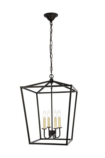 Maddox Collection Pendant D17 H24.25 Lt:4 Black Finish (758|LD6008D17BK)