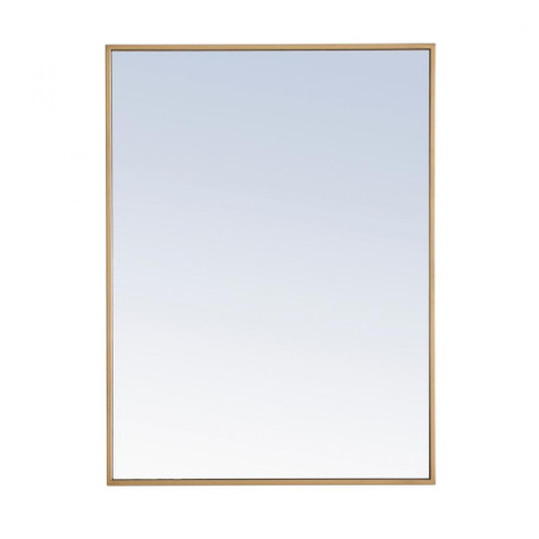 Metal frame Rectangle Mirror 24 inch Brass finish (758|MR4072BR)