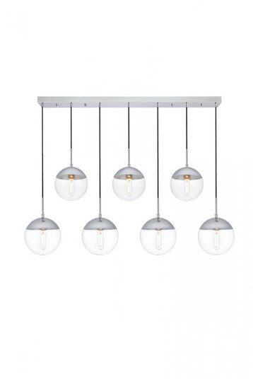 Eclipse 7 Lights Chrome Pendant With Clear Glass (758|LD6089C)