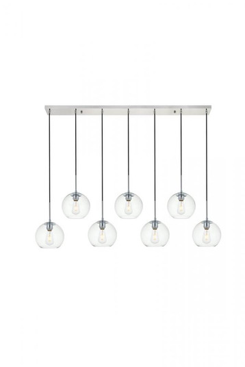 Baxter 7 Lights Chrome Pendant With Clear Glass (758|LD2230C)