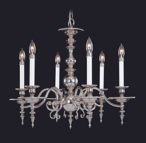 6-Light Polished Silver Kensington Dining Chandelier (84|7446 PS)