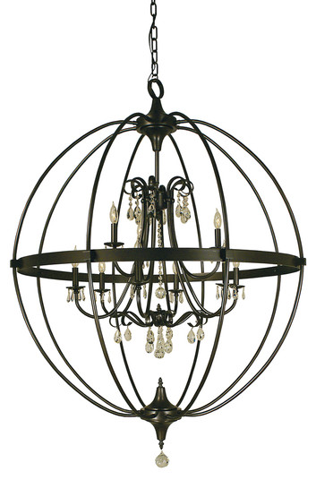 9-Light Mahogany Bronze Compass Chandelier (84|1070 MB)