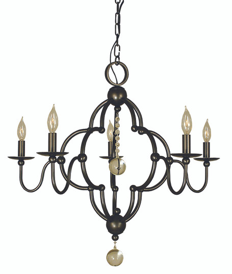 5-Light Brushed Nickel Quatrefoil Dining Chandelier (84|1161 BN)