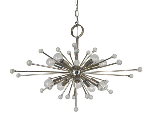 10-Light Polished Nickel Supernova Chandelier (84|3085 PN)