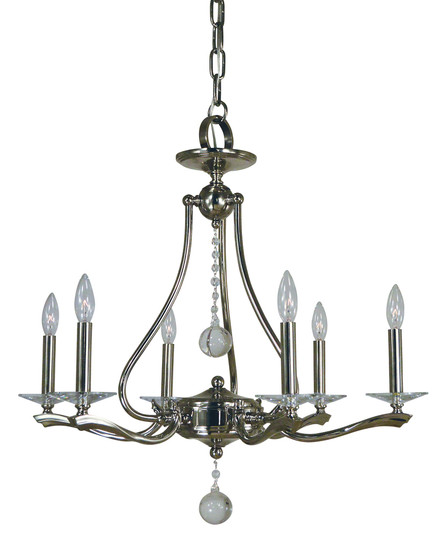 6-Light Polished Nickel Allena Chandelier (84|3096 PN)