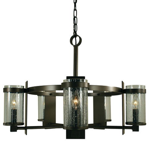 5-Light Brushed Nickel/Clear Glass Hammersmith Chandelier (84|4435 BN/C)