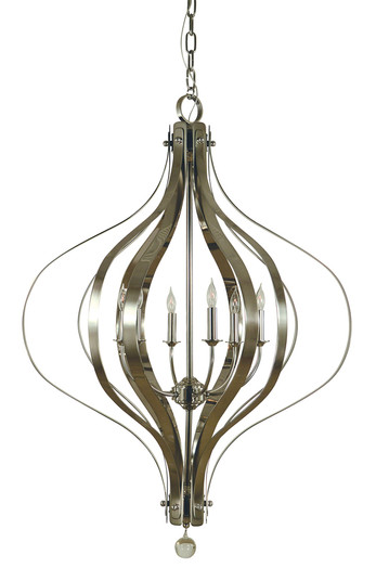 6-Light Polished Nickel Aries Chandelier (84|4586 PN)