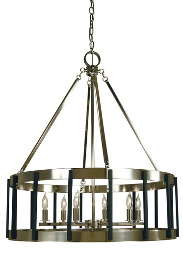 6-Light Polished Nickel/Matte Black Pantheon Pendant (84|4668 PN/MBLACK)