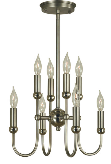 8-Light Antique Brass/Matte Black Nicole Chandelier (84|4794 AB/MBLACK)