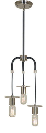 3-Light Antique Brass/Matte Black Juliette Pendant (84|4893 AB/MBLACK)