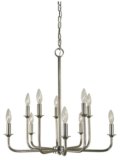 10-Light Polished Nickel Boulevard Chandelier (84|4980 PN)