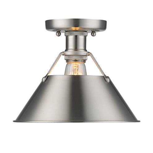 Yep by Golden Lighting Orwell 1-light Flush Mount in Pewter (36|3306-FM PW-PW)