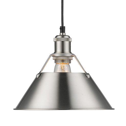 Yep by Golden Lighting Orwell 1-light 10in Pendant in Pewter (36|3306-M PW-PW)