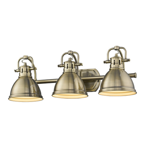 Yep by Golden Lighting Duncan 3-light Vanity in Aged Brass (36|3602-BA3 AB-AB)