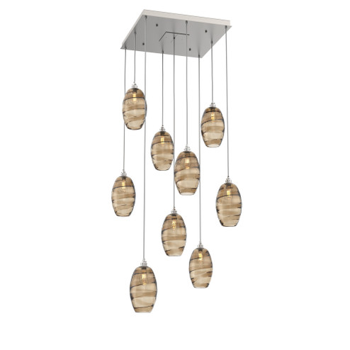 Ellisse Square 9pc Multi-Pendant (1289|CHB0035-09-BS-OB-C01-E2)