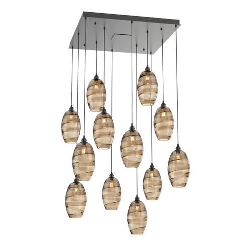 Ellisse Square 12pc Multi-Pendant (1289|CHB0035-12-MB-OB-C01-E2)