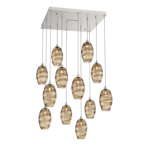 Ellisse Square 12pc Multi-Pendant (1289|CHB0035-12-BS-OB-C01-E2)