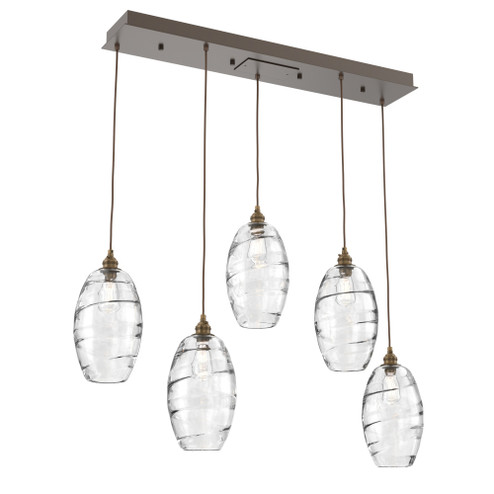 Ellisse Linear 5pc Multi-Pendant (1289|PLB0035-05-FB-OC-C01-E2)