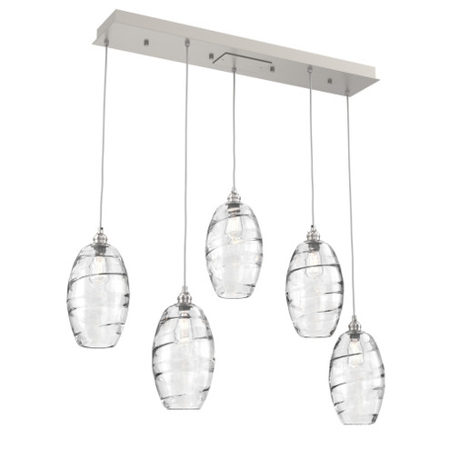 Ellisse Linear 5pc Multi-Pendant (1289|PLB0035-05-BS-OC-C01-E2)