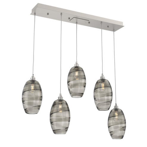 Ellisse Linear 5pc Multi-Pendant (1289|PLB0035-05-BS-OS-C01-E2)