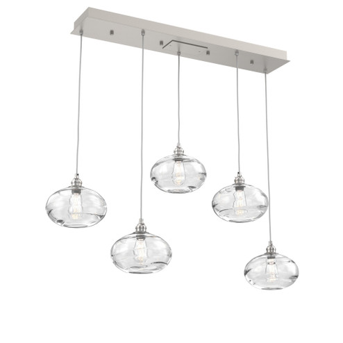 Coppa Linear 5pc Multi-Pendant (1289|PLB0036-05-BS-OC-C01-E2)
