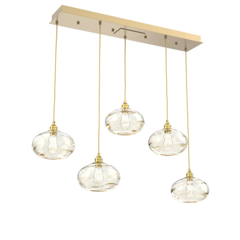 Coppa Linear 5pc Multi-Pendant (1289|PLB0036-05-GB-OA-C01-E2)