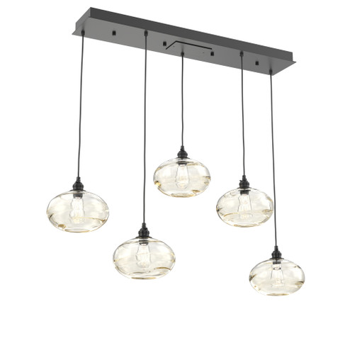 Coppa Linear 5pc Multi-Pendant (1289|PLB0036-05-MB-OA-C01-E2)