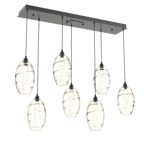 Ellisse Linear 7pc Multi-Pendant (1289|PLB0035-07-MB-OA-C01-E2)