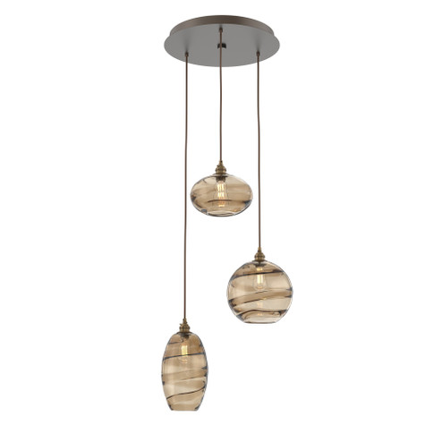 Misto Round 3pc Multi-Pendant (1289|CHB0048-03-FB-OB-C01-E2)