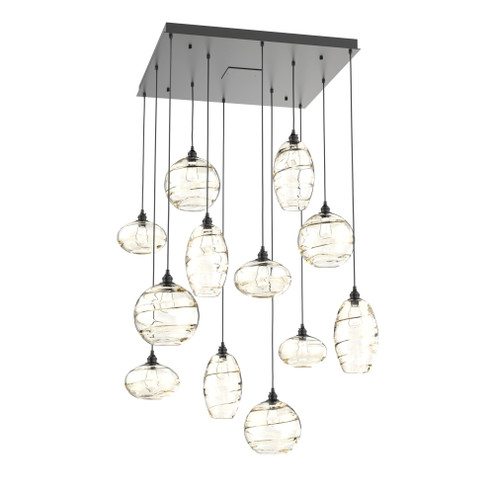 Misto Square 12pc Multi-Pendant (1289|CHB0048-12-MB-OA-C01-E2)