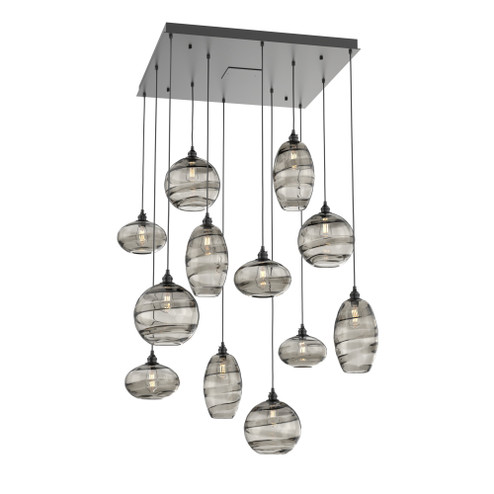 Misto Square 12pc Multi-Pendant (1289|CHB0048-12-MB-OS-C01-E2)