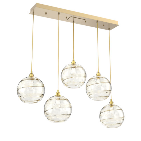 Terra Linear 5pc Multi-Pendant (1289|PLB0047-05-GB-OA-C01-E2)
