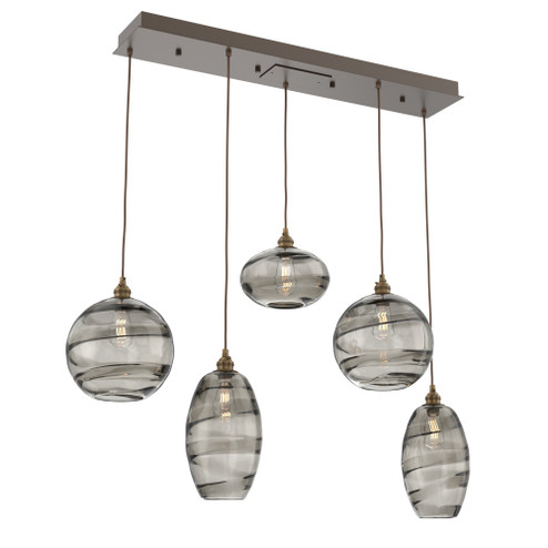 Misto Linear 5pc Multi-Pendant (1289|PLB0048-05-FB-OS-C01-E2)