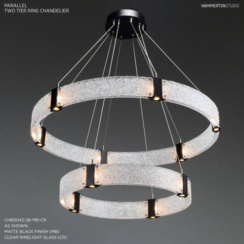 Two Tier Parallel Ring Chandelier-2B-Metallic Beige Silver (1289|CHB0042-2B-BS-SG-CA1-L1)