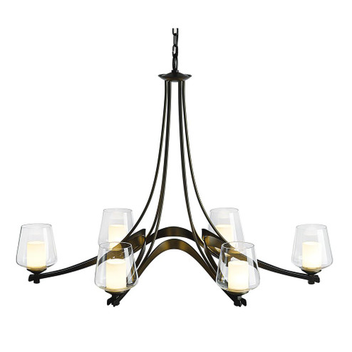 Oval Ribbon 6 Arm Chandelier (65|104116-SKT-82-ZU0291)