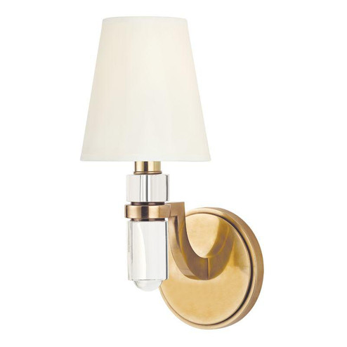 1 LIGHT WALL SCONCE w/WHITE SHADE (57|981-AGB-WS)